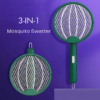 Foldable rotating insect racket