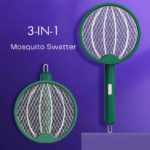 Foldable rotating insect racket